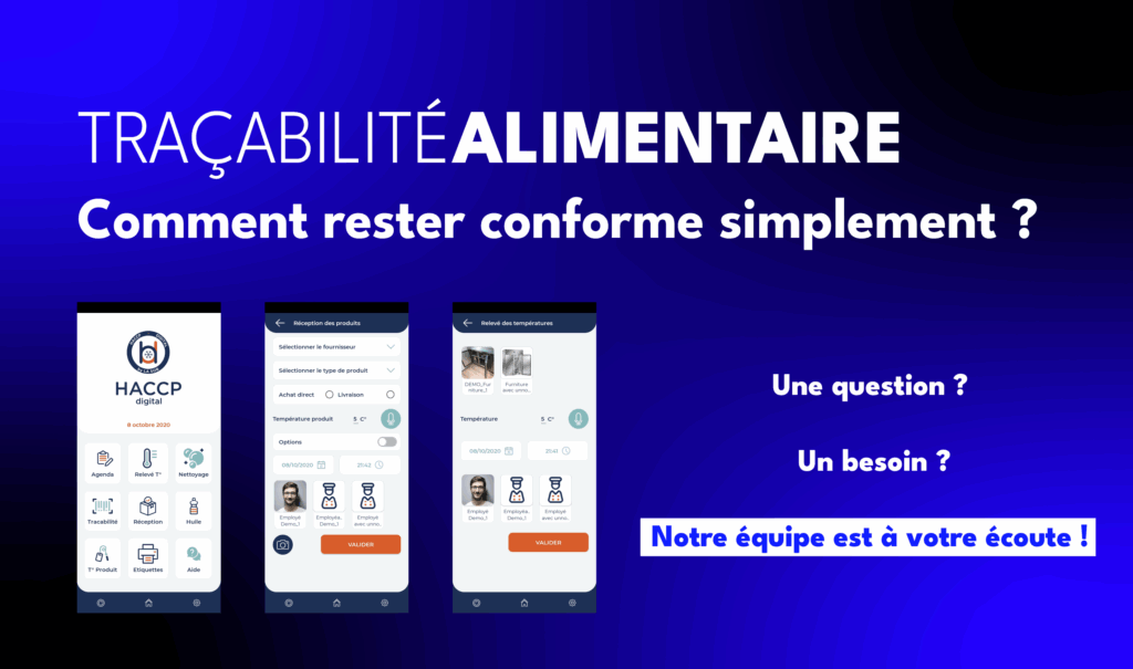 L'application HACCP Digital simplifie la traçabilité alimentaire et la conformité. Gestion des réceptions, relevé des températures et suivi du nettoyage.