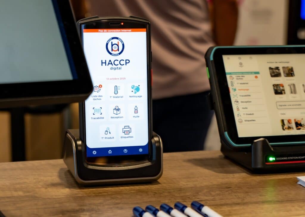 Application HACCP digital sur terminal mobile pour traçabilité, nettoyage et sécurité alimentaire en cuisine_TACTEO